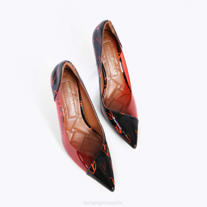 Kurt Geiger mujer vinilo londres belgravia 2LPR664 | calzados negro rojo